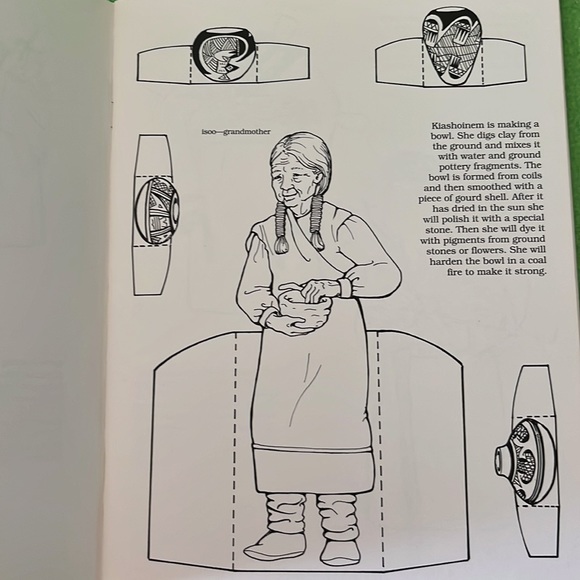 Kachi A Hopi Girl Paper Doll Book To Read, Color and Cut by Jan Mike - Picture 5 of 12
